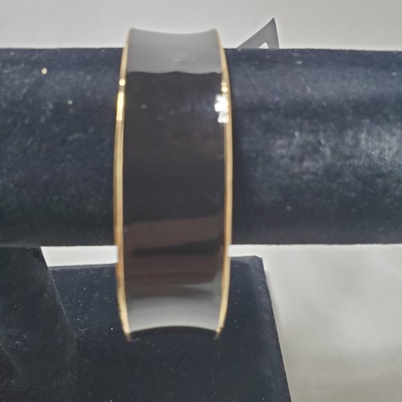 Saks Fifth Ave Black enamel bangle bracelet - Picture 3 of 4